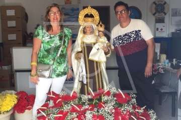 Procesión terrestre-marítimo de la Virgen del Carmen por la bahía de Melenara (Foto TA)
